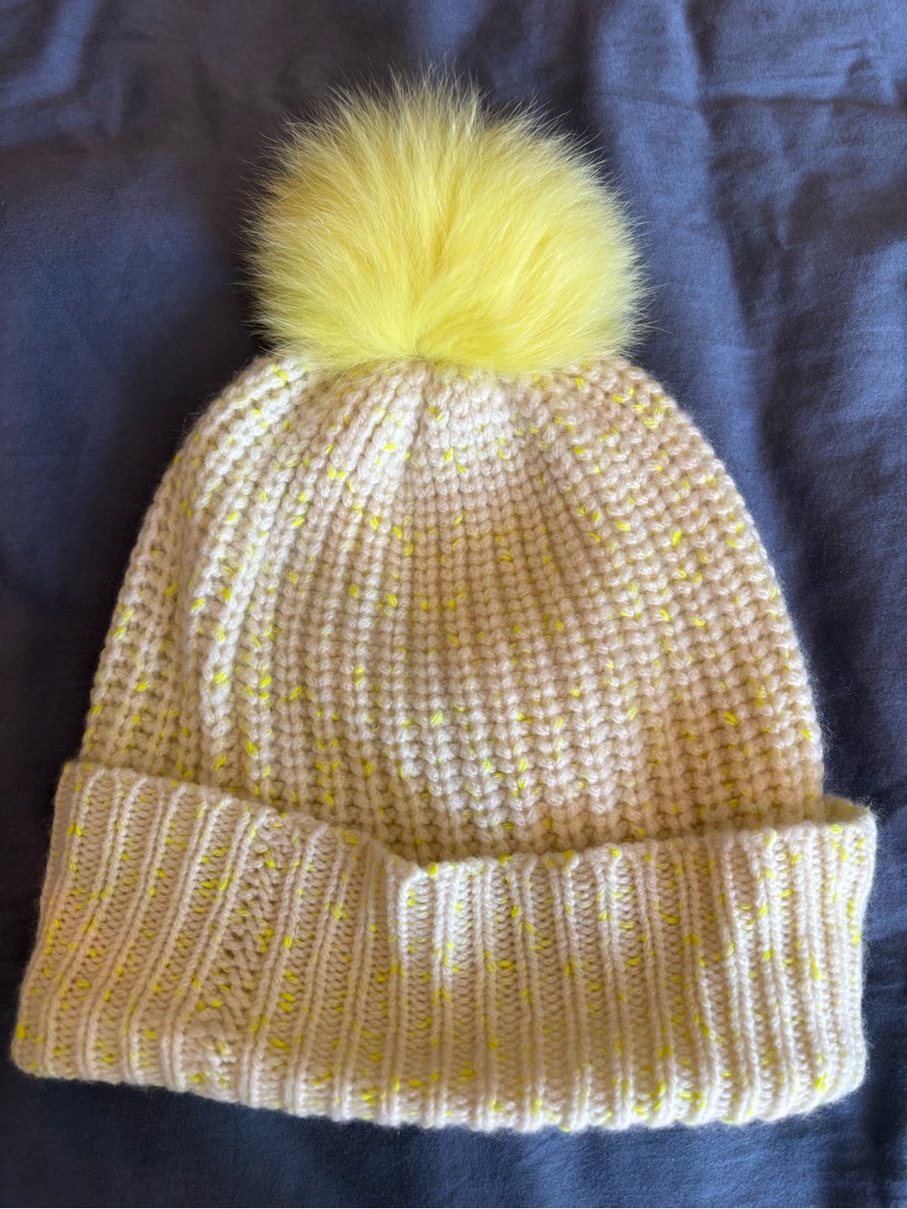 Autumn Cashmere Yellow Pom Pom Hat